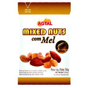 Quantas calorias em 1 1/2 colher de sopa (25 g) Mixed Nuts com Mel?