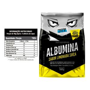 Quantas calorias em 1 1/2 colheres de sopa (22 g) Albumina?