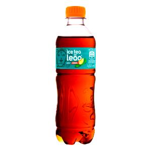 Quantas calorias em 1 1/2 copos (340 ml) Leão Ice Tea Pêssego?