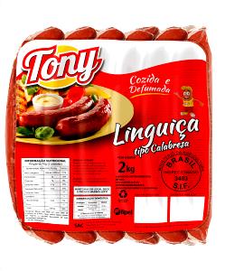 Quantas calorias em 1 1/2 fatias (40 g) Linguiça tipo Calabresa?