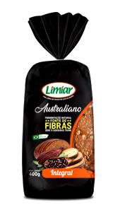 Quantas calorias em 1 1/2 fatias (50 g) Pão Australiano Integral & Levemente Adocicado?