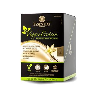 Quantas calorias em 1 1/2 medida dosadora (30 g) Veggie Protein?