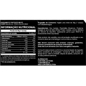 Quantas calorias em 1 1/2 medidor (30 g) Iso Protein?