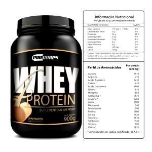 Quantas calorias em 1 1/2 medidor (40 g) Whey 4 Protein?