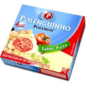 Quantas calorias em 1 1/2 unidades (30 g) Polenguinho Pizza?