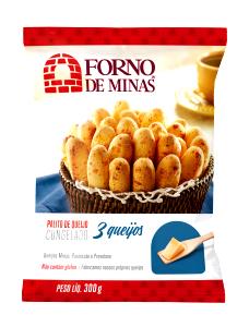 Quantas calorias em 1 1/2 unidades (50 g) Pão de Queijo em Palito?