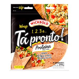 Quantas calorias em 1 1/2 unidades (50 g) Wrap Proteína?