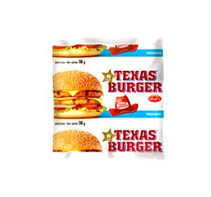 Quantas calorias em 1 1/2 unidades (80 g) Texas Burger de Frango?