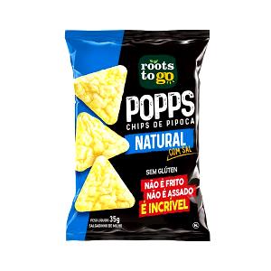 Quantas calorias em 1 1/2 xícara (25 g) Popps Chips de Pipoca Natural?