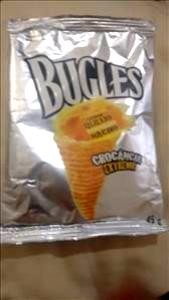 Quantas calorias em 1 1/2 xícaras (25 g) Bugles Queijo Nacho?