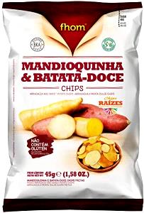 Quantas calorias em 1 1/2 xícaras (25 g) Chips de Mandioquinha, Batata e Batata Doce?