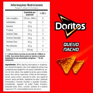 Quantas calorias em 1 1/2 xícaras (25 g) Doritos Original?