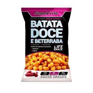 Quantas calorias em 1 1/2 xícaras de chá (25 g) Snack de Batata-Doce e Beterraba?