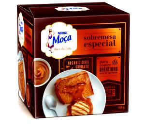 Quantas calorias em 1 1/3 fatias (80 g) Panettone Moça Doce de Leite?