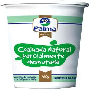 Quantas calorias em 1 (160 g) Coalhada Natural Parcialmente Desnatada?