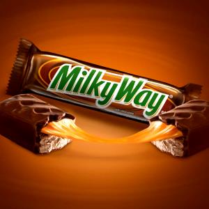 Quantas calorias em 1/2 barra (25 g) Milkyway?