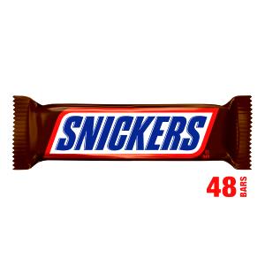 Quantas calorias em 1/2 barra (25 g) Snickers?