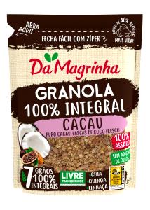 Quantas calorias em 1/2 cicara de cha (40 g) Granola 100% Integral Cacau?