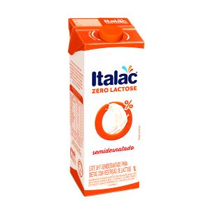 Quantas calorias em 1/2 copo (100 ml) Leite UHT Semidesnatado Zero Lactose?