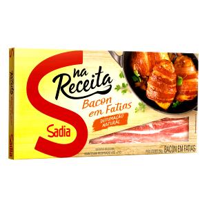 Quantas calorias em 1/2 fatia (10 g) Bacon Defumado?