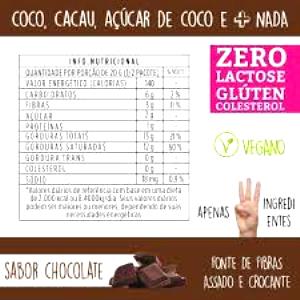 Quantas calorias em 1/2 pacote (20 g) Chips de Coco Sabor Chocolate?