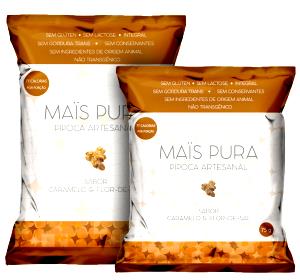 Quantas calorias em 1/2 pacote (25 g) Pipoca Especial Sabor Caramelo?