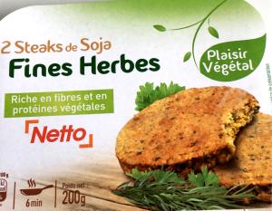 Quantas calorias em 1/2 steak (40 g) Steak de Soja?