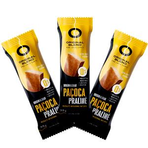 Quantas calorias em 1/2 unidade (17 g) Original Bar Paçoca Praline?