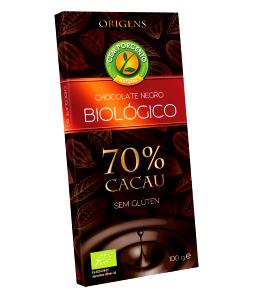 Quantas calorias em 1/2 unidade (20 g) Chocolate Negro 70% Cacau?