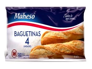 Quantas calorias em 1/2 unidade (50 g) Baguete Congelada?