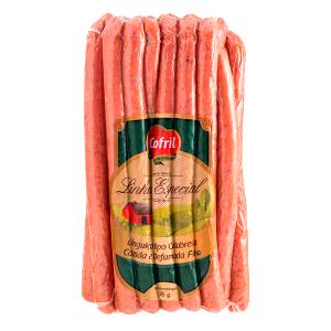 Quantas calorias em 1/2 unidade (50 g) Linguiça Calabresa?