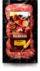 Quantas calorias em 1/2 unidade (50 g) Linguiça com Queijo Coalho?