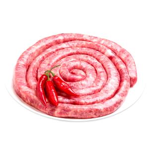 Quantas calorias em 1/2 unidade (50 g) Linguiça de Carne Suína?