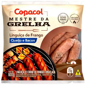 Quantas calorias em 1/2 unidade (50 g) Linguiça de Frango e Bacon?