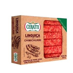 Quantas calorias em 1/2 unidade (50 g) Linguiça de Pernil Suíno com Chimichurri?