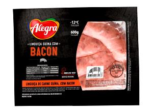 Quantas calorias em 1/2 unidade (50 g) Linguiça Suína com Bacon?