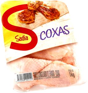 Quantas calorias em 1/2 unidade (82 g) Coxa de Frango?