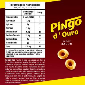 Quantas calorias em 1/2 xícara (25 g) Pingo D