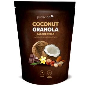 Quantas calorias em 1/2 xícara (40 g) Coconut Granola Cacau e Avelã?