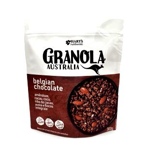 Quantas calorias em 1/2 xícara (40 g) Granola Belgian Chocolate?