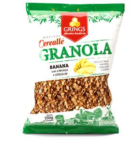 Quantas calorias em 1/2 xícara (40 g) Granola com Banana?