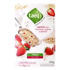 Quantas calorias em 1/2 xícara de chá (40 g) Aveia com Morango, Iogurte e Quinua?