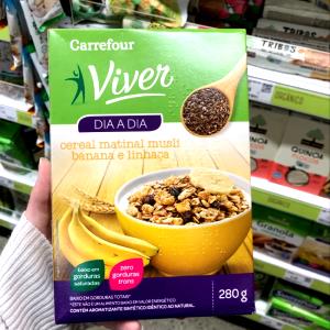 Quantas calorias em 1/2 xícara de chá (40 g) Cereal Matinal Musli Banana?