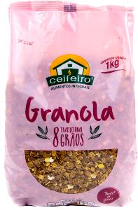 Quantas calorias em 1/2 xícara de chá (40 g) Granola 7 Grãos Integrais?