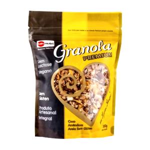 Quantas calorias em 1/2 xícara de chá (40 g) Granola Banana e Quinua?