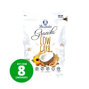 Quantas calorias em 1/2 xícara de chá (40 g) Granola Low Carb?