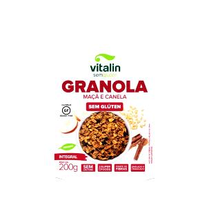 Quantas calorias em 1/2 xícara de chá (40 g) Granola sem Glúten Maçã e Canela?