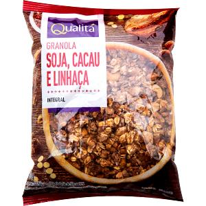 Quantas calorias em 1/2 xícara de chá (40 g) Granola Soja, Cacau e Linhaça?