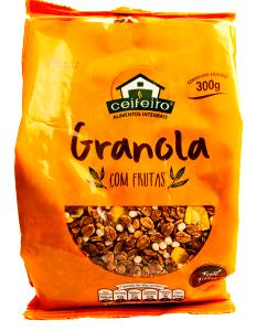 Quantas calorias em 1/2 xicara de cha (40 g) Granola com Frutas?