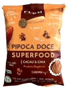 Quantas calorias em 1/3 pacote (25 g) Pipoca Doce Cacau e Chia?